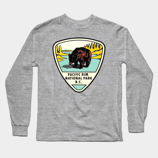 Pacific Rim National Park BC Vintage Long Sleeve T-Shirt by Hilda74